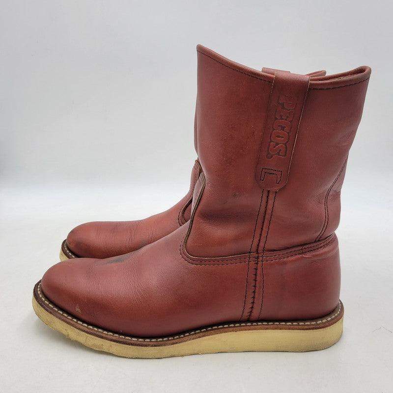【中古品】【メンズ】 RED WING レッドウィング PECOS BOOTS 8866 ペコスブーツ USA製 刺繍羽タグ シューズ 靴 164-250921-as-31-izu サイズ：26.5cm カラー：レッド系 万代Net店