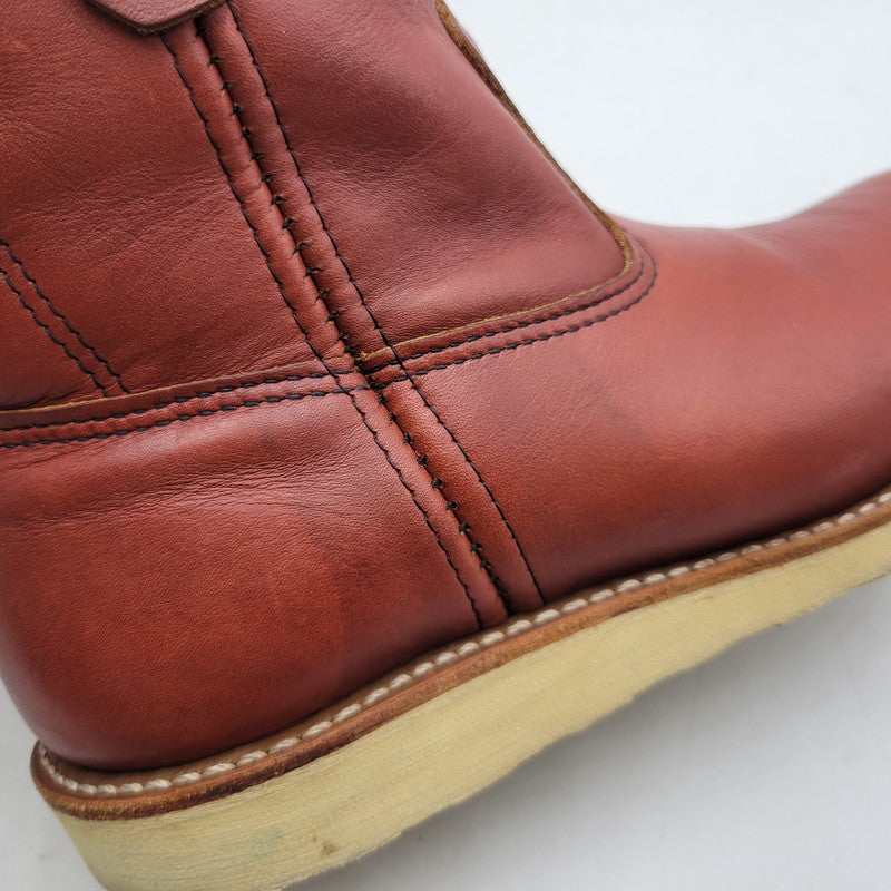 【中古品】【メンズ】 RED WING レッドウィング PECOS BOOTS 8866 ペコスブーツ USA製 刺繍羽タグ シューズ 靴 164-250921-as-31-izu サイズ：26.5cm カラー：レッド系 万代Net店