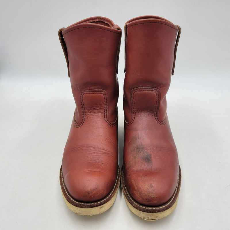 【中古品】【メンズ】 RED WING レッドウィング PECOS BOOTS 8866 ペコスブーツ USA製 刺繍羽タグ シューズ 靴 164-250921-as-31-izu サイズ：26.5cm カラー：レッド系 万代Net店
