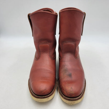 【中古品】【メンズ】 RED WING レッドウィング PECOS BOOTS 8866 ペコスブーツ USA製 刺繍羽タグ シューズ 靴 164-250921-as-31-izu サイズ：26.5cm カラー：レッド系 万代Net店