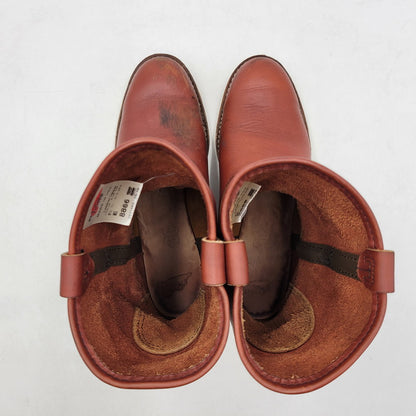 【中古品】【メンズ】 RED WING レッドウィング PECOS BOOTS 8866 ペコスブーツ USA製 刺繍羽タグ シューズ 靴 164-250921-as-31-izu サイズ：26.5cm カラー：レッド系 万代Net店