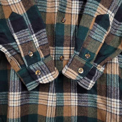 【中古品】【メンズ】 PENDLETON ペンドルトン USA製 70-80S BAND COLLAR WOOL CHECK SHIRT バンド カラー ウール チェック シャツ トップス 長袖 146-260203-cs-12-izu サイズ：14.5 カラー：マルチ 万代Net店