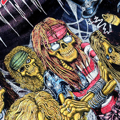 【中古品】【メンズ】 GUNS N' ROSES ガンズ アンド ローゼズ BROCKUM ブロッカム USA製 袖シングル c1992 90S 1993 JAPAN TOUR SS TEE ジャパン ツアー ショートスリーブ Ｔシャツ トップス 半袖 146-250926-ya-01-izu サイズ：L カラー：ブラック 万代Net店