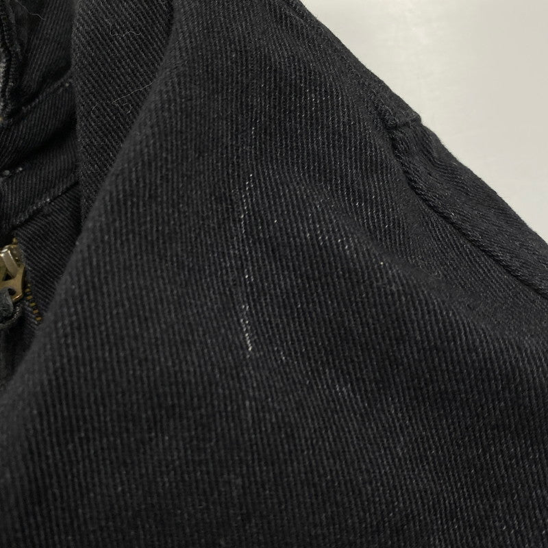 【中古品】【メンズ】 ZIP UP BLACK DENIM JACKET ジップアップ ブラック デニムジャケット アウター 145-250923-as-03-izu サイズ：M 36-38 カラー：ブラック 万代Net店