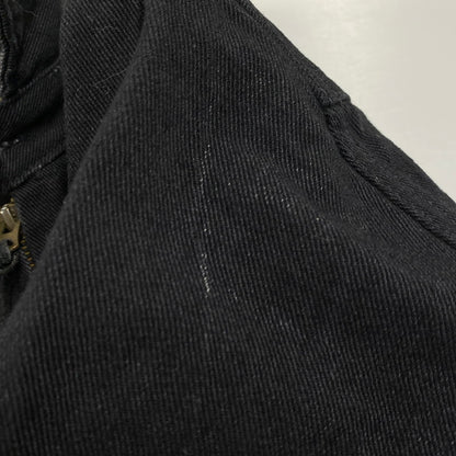 【中古品】【メンズ】 ZIP UP BLACK DENIM JACKET ジップアップ ブラック デニムジャケット アウター 145-250923-as-03-izu サイズ：M 36-38 カラー：ブラック 万代Net店