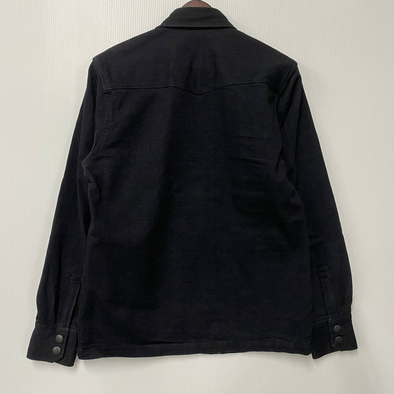 【中古品】【メンズ】 ZIP UP BLACK DENIM JACKET ジップアップ ブラック デニムジャケット アウター 145-250923-as-03-izu サイズ：M 36-38 カラー：ブラック 万代Net店