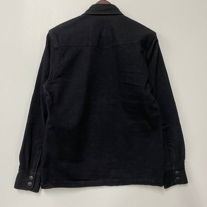 【中古品】【メンズ】 ZIP UP BLACK DENIM JACKET ジップアップ ブラック デニムジャケット アウター 145-250923-as-03-izu サイズ：M 36-38 カラー：ブラック 万代Net店