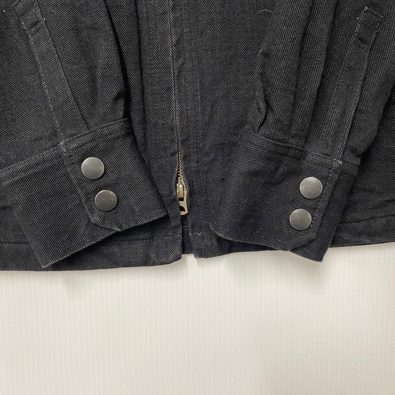 【中古品】【メンズ】 ZIP UP BLACK DENIM JACKET ジップアップ ブラック デニムジャケット アウター 145-250923-as-03-izu サイズ：M 36-38 カラー：ブラック 万代Net店
