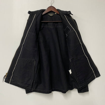 【中古品】【メンズ】 ZIP UP BLACK DENIM JACKET ジップアップ ブラック デニムジャケット アウター 145-250923-as-03-izu サイズ：M 36-38 カラー：ブラック 万代Net店