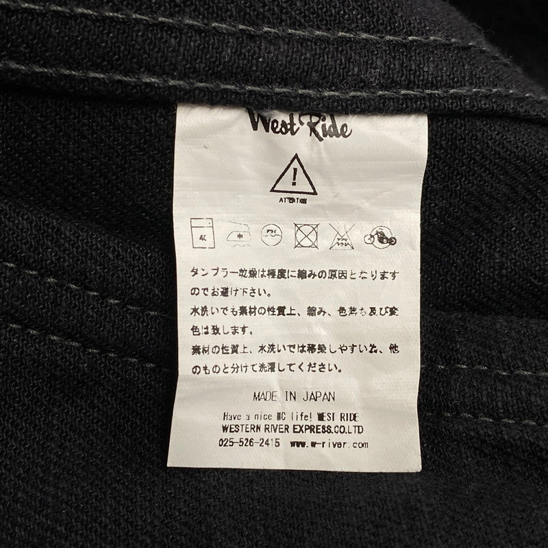 【中古品】【メンズ】 ZIP UP BLACK DENIM JACKET ジップアップ ブラック デニムジャケット アウター 145-250923-as-03-izu サイズ：M 36-38 カラー：ブラック 万代Net店