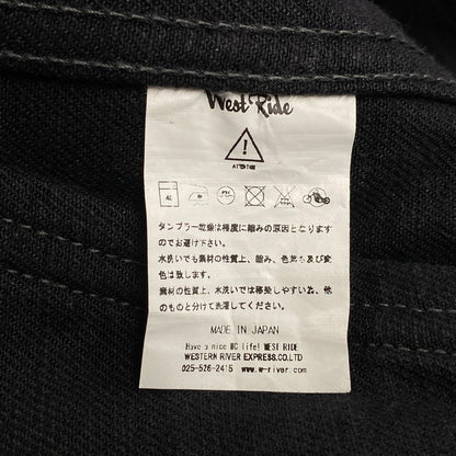 【中古品】【メンズ】 ZIP UP BLACK DENIM JACKET ジップアップ ブラック デニムジャケット アウター 145-250923-as-03-izu サイズ：M 36-38 カラー：ブラック 万代Net店