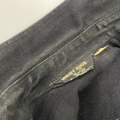 【中古品】【メンズ】 ZIP UP BLACK DENIM JACKET ジップアップ ブラック デニムジャケット アウター 145-250923-as-03-izu サイズ：M 36-38 カラー：ブラック 万代Net店