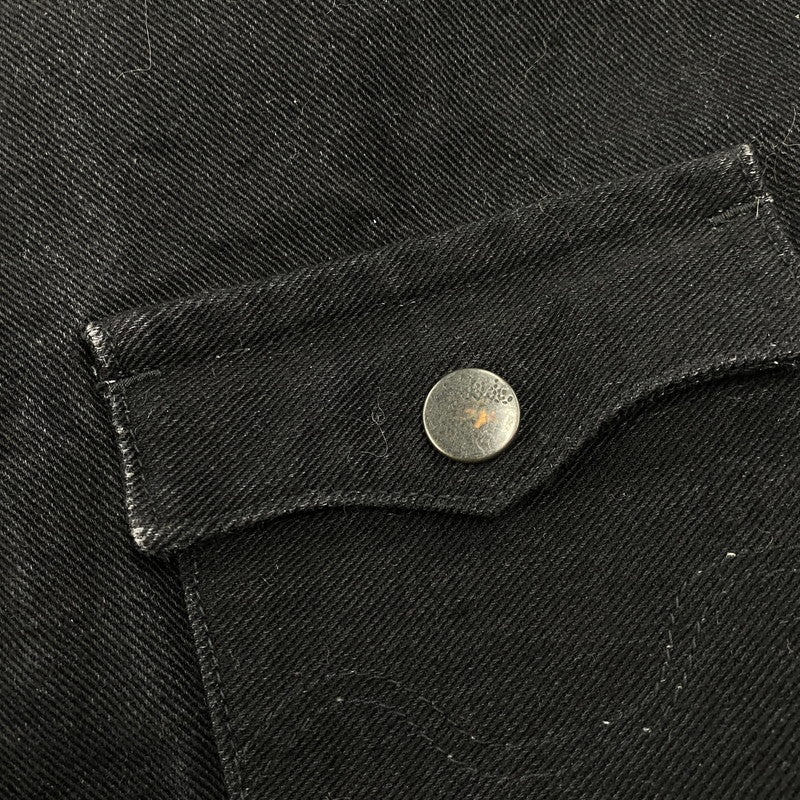【中古品】【メンズ】 ZIP UP BLACK DENIM JACKET ジップアップ ブラック デニムジャケット アウター 145-250923-as-03-izu サイズ：M 36-38 カラー：ブラック 万代Net店