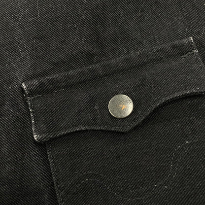 【中古品】【メンズ】 ZIP UP BLACK DENIM JACKET ジップアップ ブラック デニムジャケット アウター 145-250923-as-03-izu サイズ：M 36-38 カラー：ブラック 万代Net店