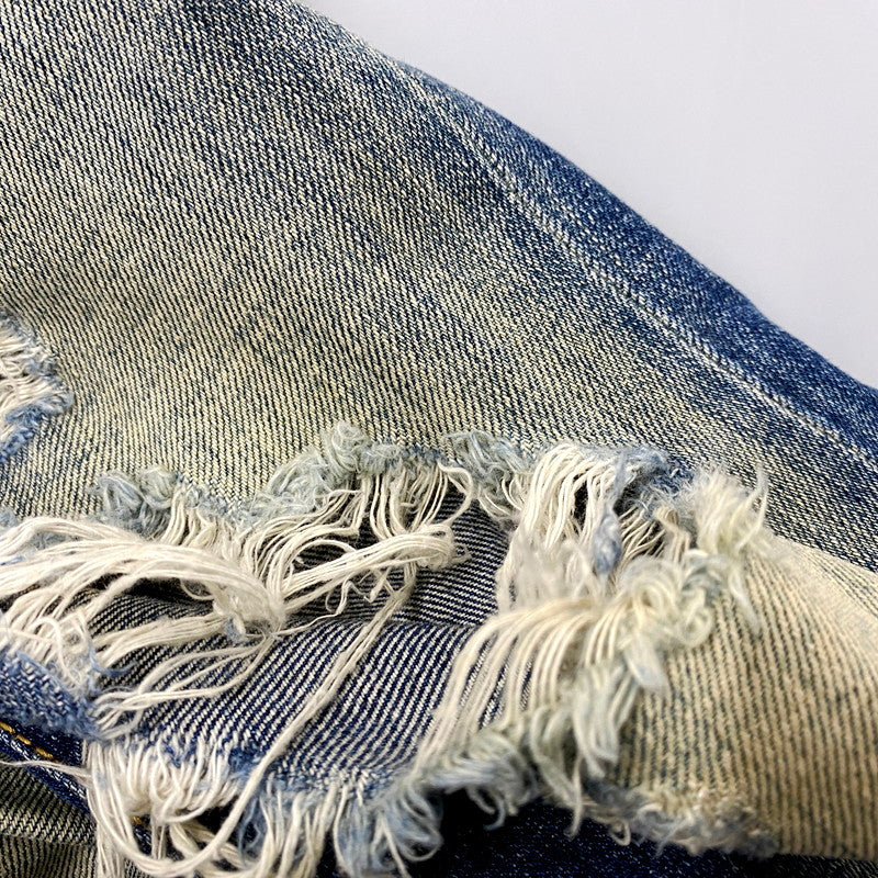 【中古品】【メンズ】 S71LA0519 COLOR STITCH DAMAGE DENIM PANTS カラー ステッチ ダメージ デニム パンツ ズボン ボトムス 152-250926-ya-13-izu サイズ：46 カラー：インディゴ 万代Net店