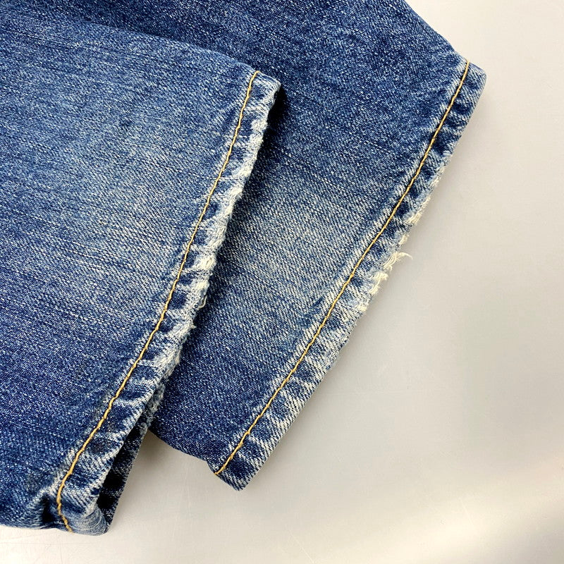 【中古品】【メンズ】 S71LA0519 COLOR STITCH DAMAGE DENIM PANTS カラー ステッチ ダメージ デニム パンツ ズボン ボトムス 152-250926-ya-13-izu サイズ：46 カラー：インディゴ 万代Net店