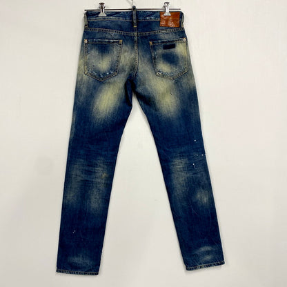 【中古品】【メンズ】 S74LA0592 DAMAGE DENIM PANTS ダメージ デニム パンツ ズボン ボトムス 152-250926-ya-11-izu サイズ：44 カラー：インディゴ 万代Net店