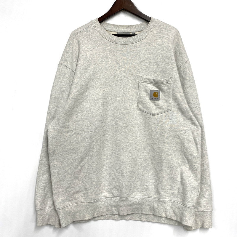 【中古品】【メンズ】 CARHARTT WIP カーハート ワークインプログレス I027681 POCKET SWEATSHIRT ポケット スウェットシャツ トップス トレーナー 142-251007-ya-04-izu サイズ：XXL カラー：ASH GREY 万代Net店