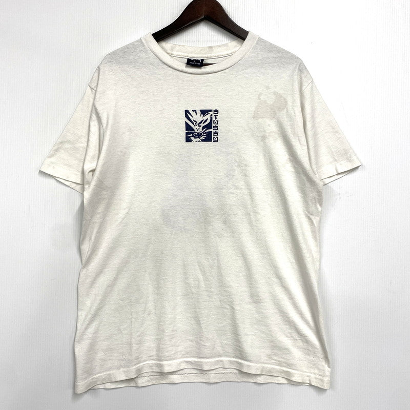 【中古品】【メンズ】 OLD STUSSY オールド ステューシー 両シングル USA製 紺タグ 90S DRAGON SS TEE ドラゴン ショートスリーブ Ｔシャツ トップス 半袖 142-250926-ya-09-izu サイズ：L カラー：白 万代Net店
