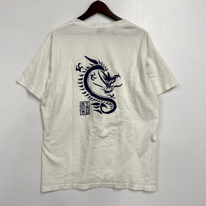 【中古品】【メンズ】 OLD STUSSY オールド ステューシー 両シングル USA製 紺タグ 90S DRAGON SS TEE ドラゴン ショートスリーブ Ｔシャツ トップス 半袖 142-250926-ya-09-izu サイズ：L カラー：白 万代Net店