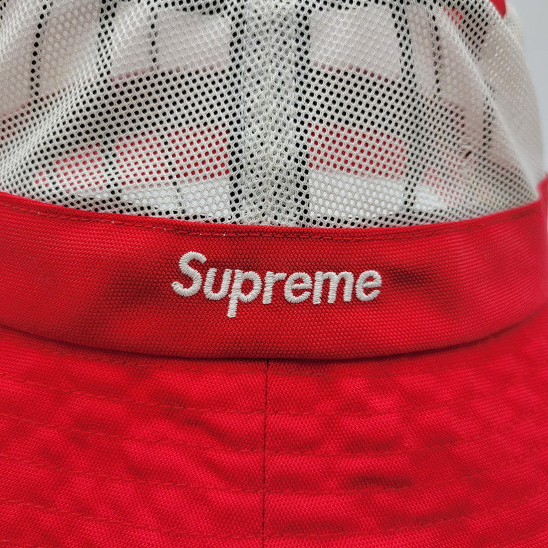 【中古品】【メンズ/レディース】 Supreme シュプリーム CORDURA MESH CRUSHER コーデュラ メッシュ クラッシャー ハット 帽子 185-251027-as-02-izu サイズ：M/L カラー：レッド 万代Net店