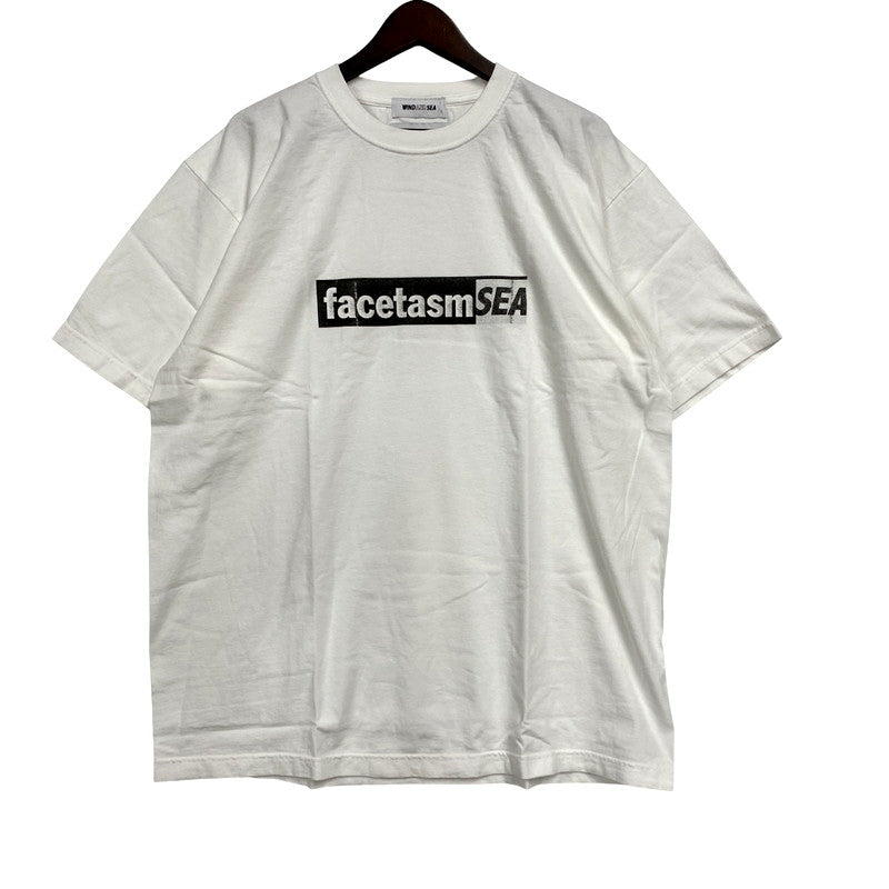 【中古美品】【メンズ】 WIND AND SEA ウィンダンシー×FACETASM ファセッタズム WDS-FACE-03 SS LOGO TEE ショートスリーブ ロゴ Ｔシャツ トップス 半袖 142-250926-ya-07-izu サイズ：XL カラー：WHITE 万代Net店