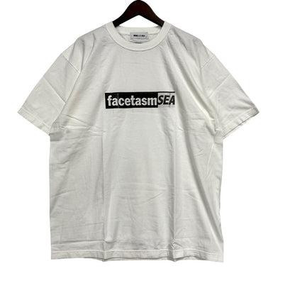 【中古美品】【メンズ】 WIND AND SEA ウィンダンシー×FACETASM ファセッタズム WDS-FACE-03 SS LOGO TEE ショートスリーブ ロゴ Ｔシャツ トップス 半袖 142-250926-ya-07-izu サイズ：XL カラー：WHITE 万代Net店