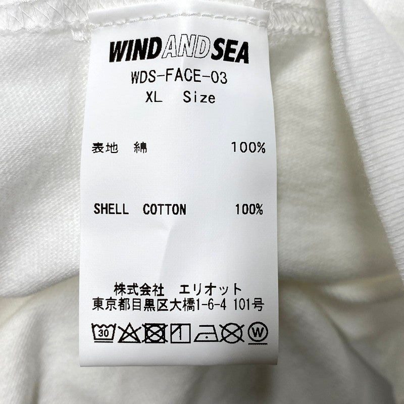 【中古美品】【メンズ】 WIND AND SEA ウィンダンシー×FACETASM ファセッタズム WDS-FACE-03 SS LOGO TEE ショートスリーブ ロゴ Ｔシャツ トップス 半袖 142-250926-ya-07-izu サイズ：XL カラー：WHITE 万代Net店