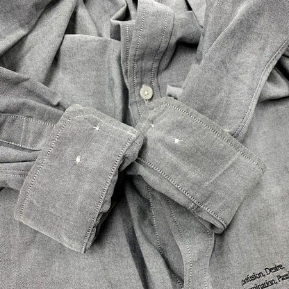 【中古品】【メンズ】 WTAPS ダブルタップス 231GWDT-SHM01 23SS BD LS ボタンダウン ロングスリーブ CTPL.OXFORD.COOLMAX オックスフォード クールマックス トップス 長袖 142-250925-cs-09-izu サイズ：02 カラー：グレー 万代Net店