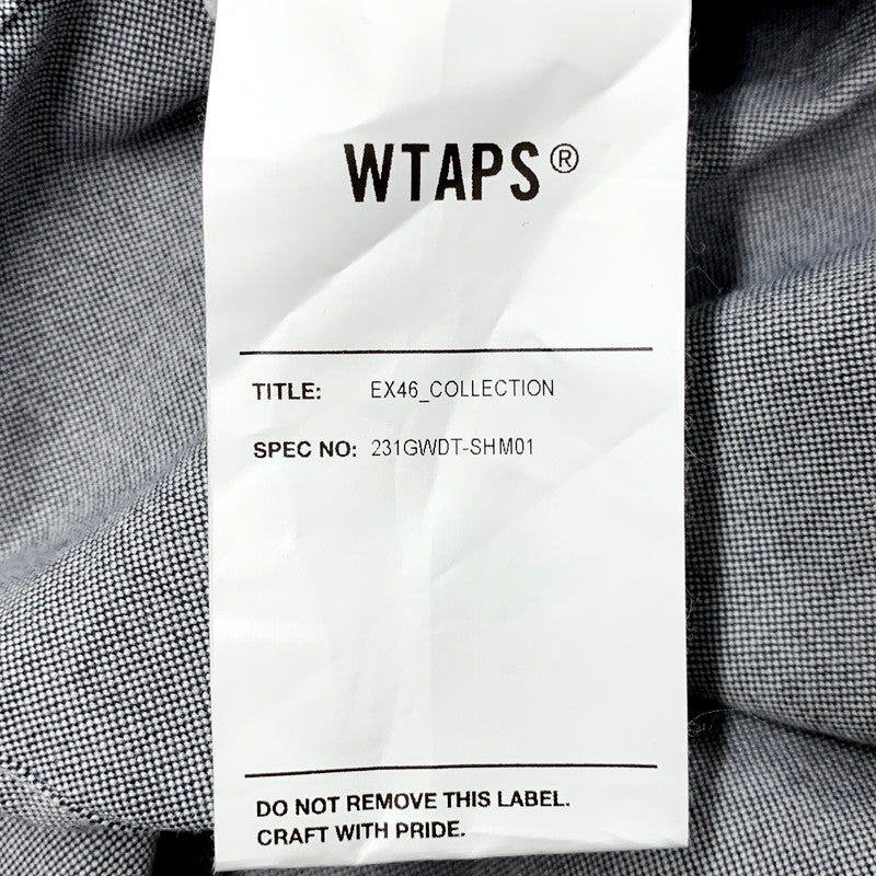 【中古品】【メンズ】 WTAPS ダブルタップス 231GWDT-SHM01 23SS BD LS ボタンダウン ロングスリーブ CTPL.OXFORD.COOLMAX オックスフォード クールマックス トップス 長袖 142-250925-cs-09-izu サイズ：02 カラー：グレー 万代Net店