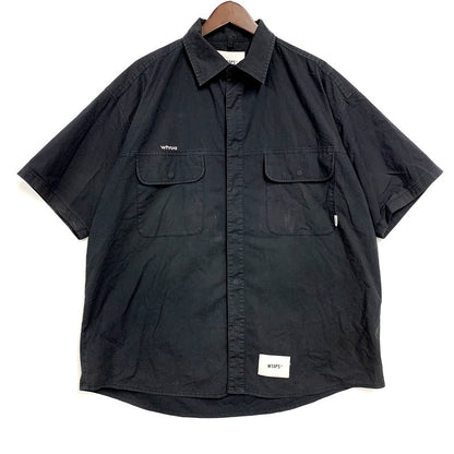 【中古品】【メンズ】 WTAPS ダブルタップス 221WVDT-SHM06 22SS LADDER ラダー SS COPO. BROADCLOTH.COOLMAX ショートスリーブ ブロードクロス クールマックス トップス 半袖 142-250925-cs-10-izu サイズ：03 カラー：ブラック 万代Net店