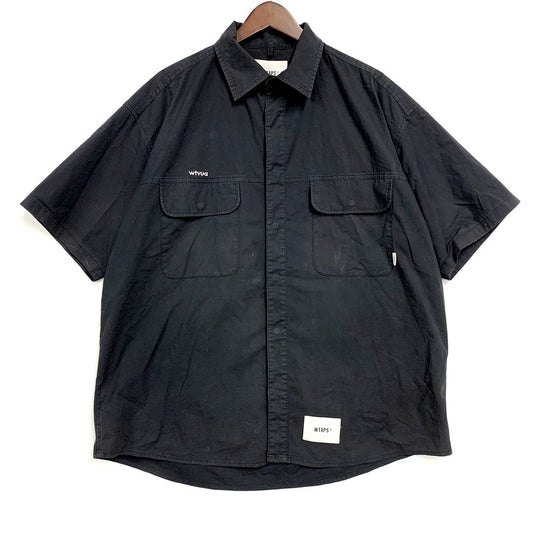 【中古品】【メンズ】 WTAPS ダブルタップス 221WVDT-SHM06 22SS LADDER ラダー SS COPO. BROADCLOTH.COOLMAX ショートスリーブ ブロードクロス クールマックス トップス 半袖 142-250925-cs-10-izu サイズ：03 カラー：ブラック 万代Net店