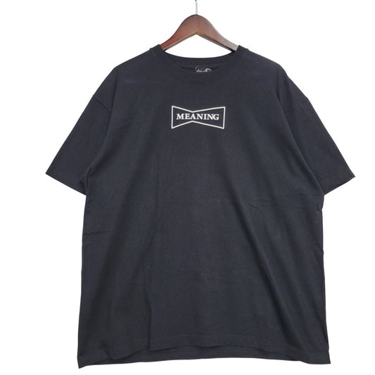 【中古品】【メンズ】 WASTED YOUTH ウェイステッドユース × MEANING ミーニング T-SHIRT Tシャツ 半袖 トップス 142-260106-as-07-izu サイズ：XL カラー：ブラック 万代Net店