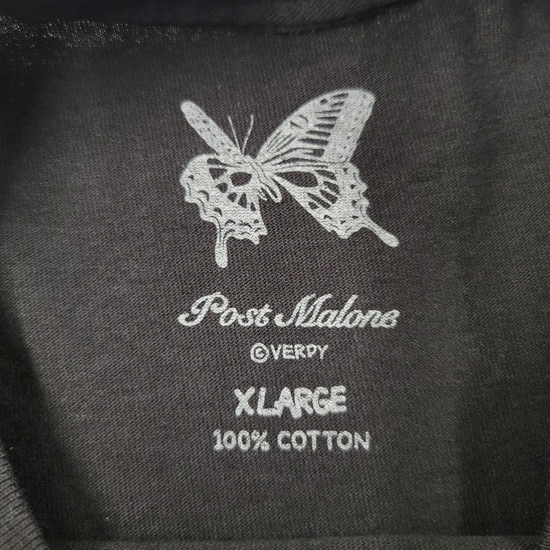 【中古品】【メンズ】 VERDY ヴェルディ × POST MALONE ポストマローン T-SHIRT Tシャツ 半袖 トップス 142-260106-as-05-izu サイズ：XL カラー：ブラック 万代Net店