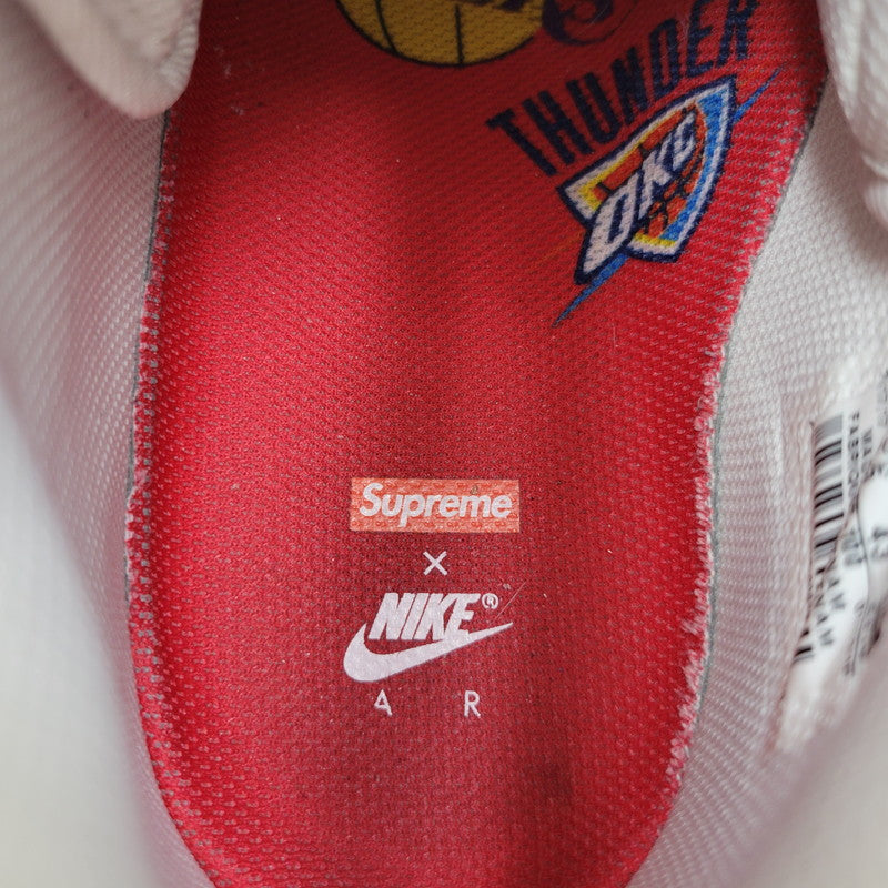 【中古品】【メンズ】 NIKE ナイキ × SUPREME シュプリーム × NBA エヌビーエー AQ8017-100 AIR FORCE エアフォース 1 MID ミッド ’07 スニーカー シューズ 靴 160-250927-ya-18-izu サイズ：27.5cm カラー：WHITE 万代Net店