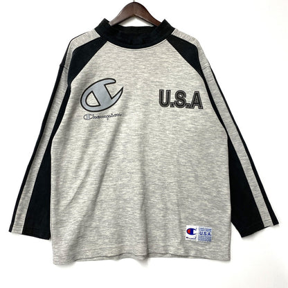 【中古品】【メンズ】 MOC NECK SWEAT SHIRT モックネック スウェットシャツ USA製 146-251031-as-22-izu サイズ：M カラー：グレー 万代Net店