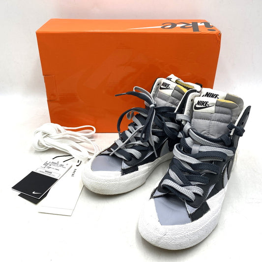 【中古品】【レディース】 × SACAI サカイ BLAZER MID BV0072-002 ブレザー ミッド スニーカー シューズ 靴 166-251231-as-05-izu サイズ：24cm カラー：BLACK/WOLF GREY-WHITE 万代Net店