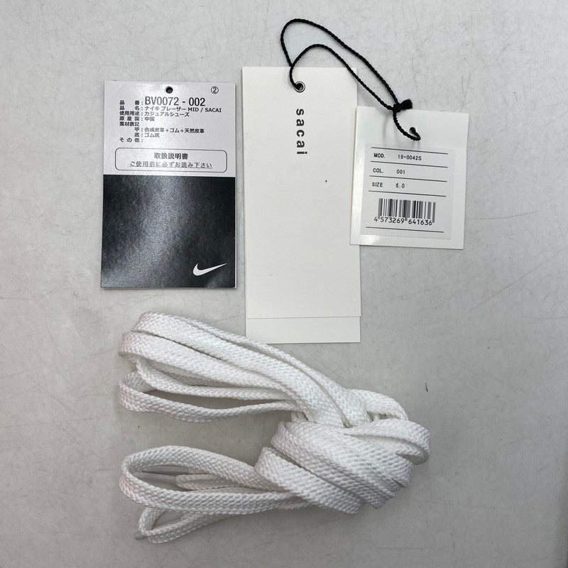 【中古品】【レディース】 × SACAI サカイ BLAZER MID BV0072-002 ブレザー ミッド スニーカー シューズ 靴 166-251231-as-05-izu サイズ：24cm カラー：BLACK/WOLF GREY-WHITE 万代Net店