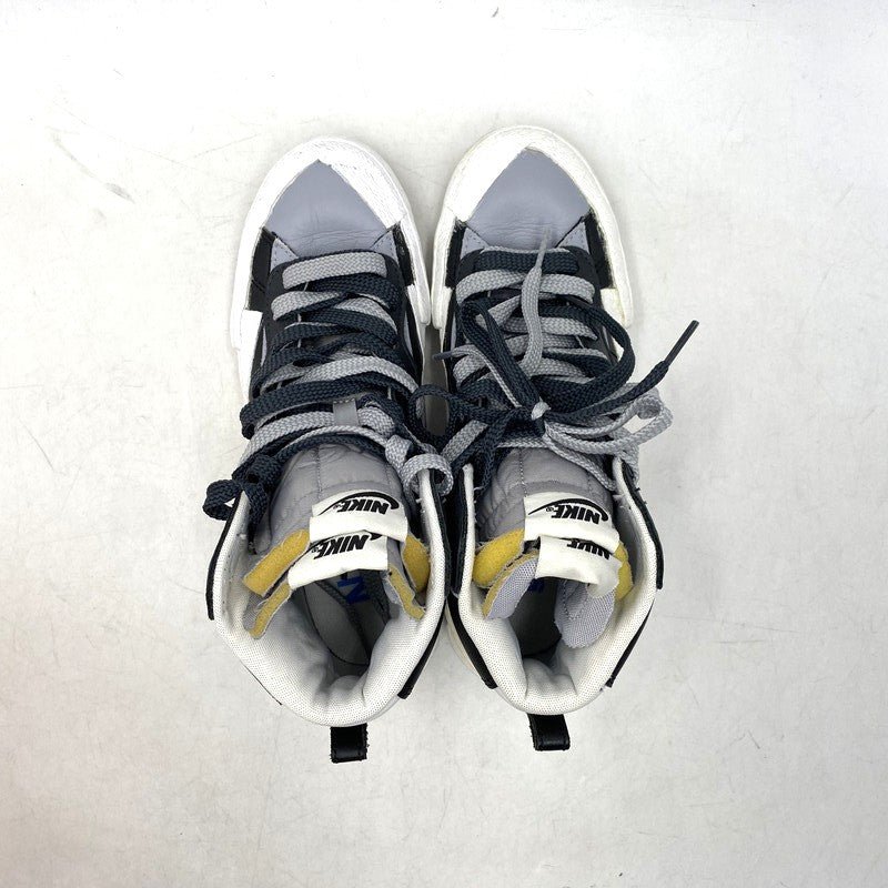 【中古品】【レディース】 × SACAI サカイ BLAZER MID BV0072-002 ブレザー ミッド スニーカー シューズ 靴 166-251231-as-05-izu サイズ：24cm カラー：BLACK/WOLF GREY-WHITE 万代Net店