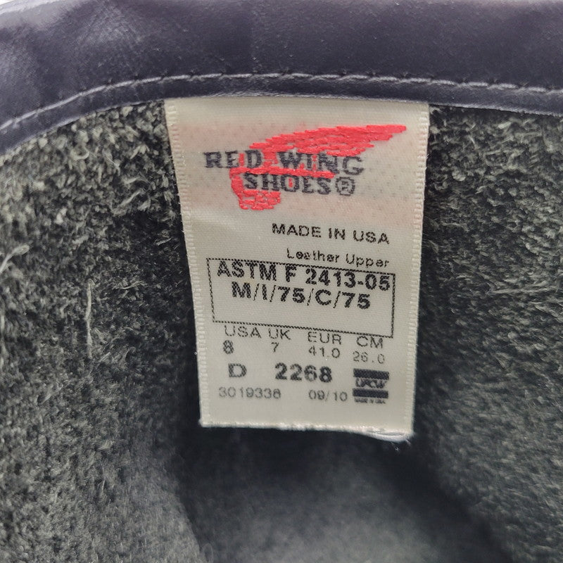 【中古品】【メンズ】 RED WING レッドウィング 2268 USA製 10年製 ENGINEER BOOTS エンジニア ブーツ シューズ 靴 164-250930-ya-09-izu サイズ：26cm カラー：BLACK 万代Net店
