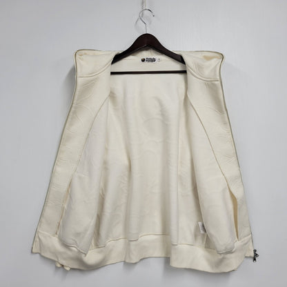 【中古品】【メンズ】 A BATHING APE アベイシングエイプ LINE CAMO QUILTED SHARK RELAXED FIT FULL ZIP HOODIE 0ZXSWM115306N ライン カモ キルテッド シャーク フルジップ フーディー パーカー 142-250928-as-07-izu サイズ：M カラー：アイボリー 万代Net店