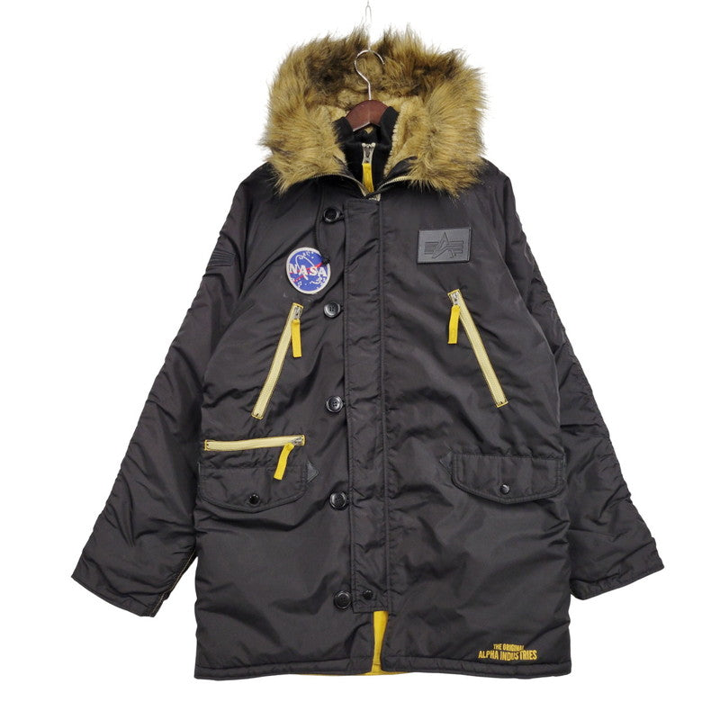 【中古品】 ALPHA INDUSTRIES アルファインダストリーズ 20603 NASA WAPPEN FLIGHT JACKET ナサ ワッペン フライト ジャケット アウター 145-250929-izu サイズ：L カラー：ブラック 万代Net店