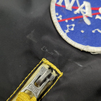 【中古品】 ALPHA INDUSTRIES アルファインダストリーズ 20603 NASA WAPPEN FLIGHT JACKET ナサ ワッペン フライト ジャケット アウター 145-250929-izu サイズ：L カラー：ブラック 万代Net店