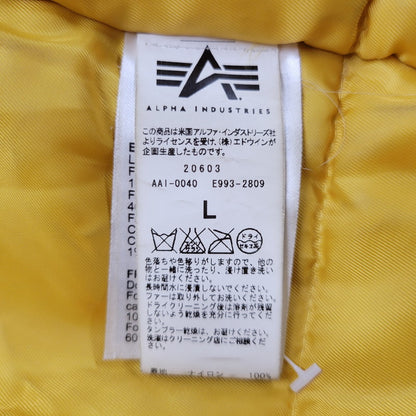 【中古品】 ALPHA INDUSTRIES アルファインダストリーズ 20603 NASA WAPPEN FLIGHT JACKET ナサ ワッペン フライト ジャケット アウター 145-250929-izu サイズ：L カラー：ブラック 万代Net店