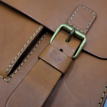 【中古品】【メンズ/レディース】 HERTZ ヘルツ HEAVY LEATHER BACKPACK ヘビー レザー バックパック 鞄 カバン 188-250929-cs-08-izu カラー：ブラウン 万代Net店