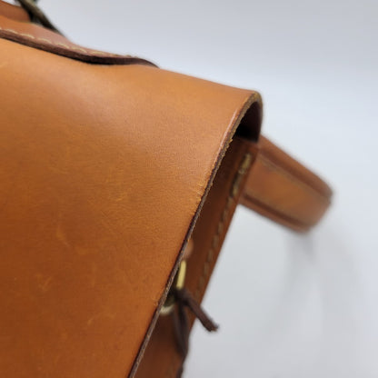 【中古品】【メンズ/レディース】 HERTZ ヘルツ HEAVY LEATHER BACKPACK ヘビー レザー バックパック 鞄 カバン 188-250929-cs-08-izu カラー：ブラウン 万代Net店