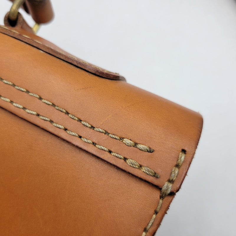 【中古品】【メンズ/レディース】 HERTZ ヘルツ HEAVY LEATHER BACKPACK ヘビー レザー バックパック 鞄 カバン 188-250929-cs-08-izu カラー：ブラウン 万代Net店