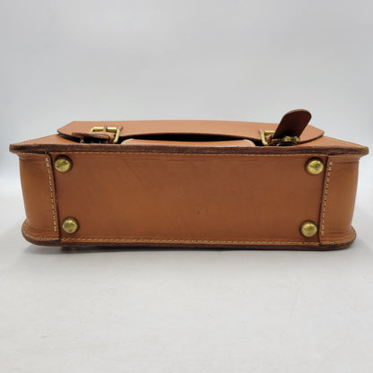 【中古品】【メンズ/レディース】 HERTZ ヘルツ HEAVY LEATHER BACKPACK ヘビー レザー バックパック 鞄 カバン 188-250929-cs-08-izu カラー：ブラウン 万代Net店