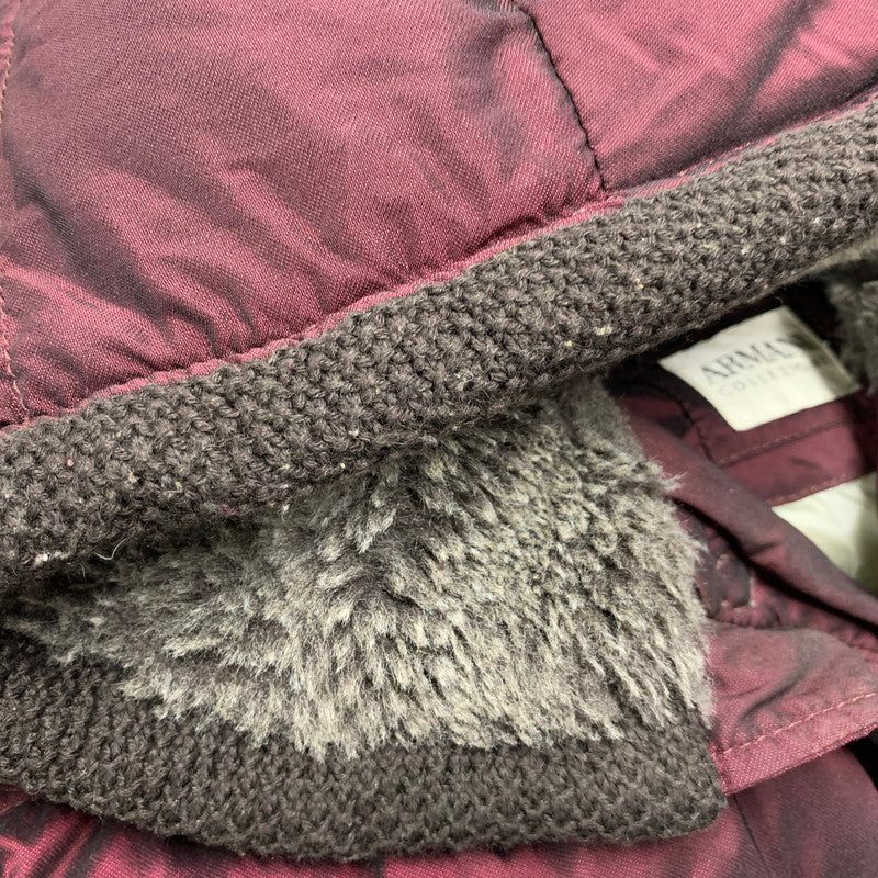 【中古品】【メンズ/レディース】 ARMANI COLLEZIONI アルマーニコレッツォーニ REAL DOWN COAT ダウンコート アウター 長袖 168-250928-rk-09-izu サイズ：52 カラー：ワインレッド 万代Net店