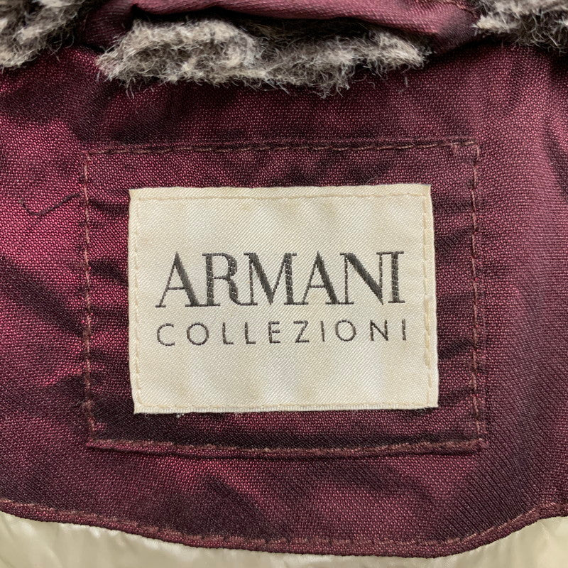 【中古品】【メンズ/レディース】 ARMANI COLLEZIONI アルマーニコレッツォーニ REAL DOWN COAT ダウンコート アウター 長袖 168-250928-rk-09-izu サイズ：52 カラー：ワインレッド 万代Net店